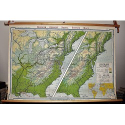 Westward Movement and War of 1812 (Large Pull Down Map)